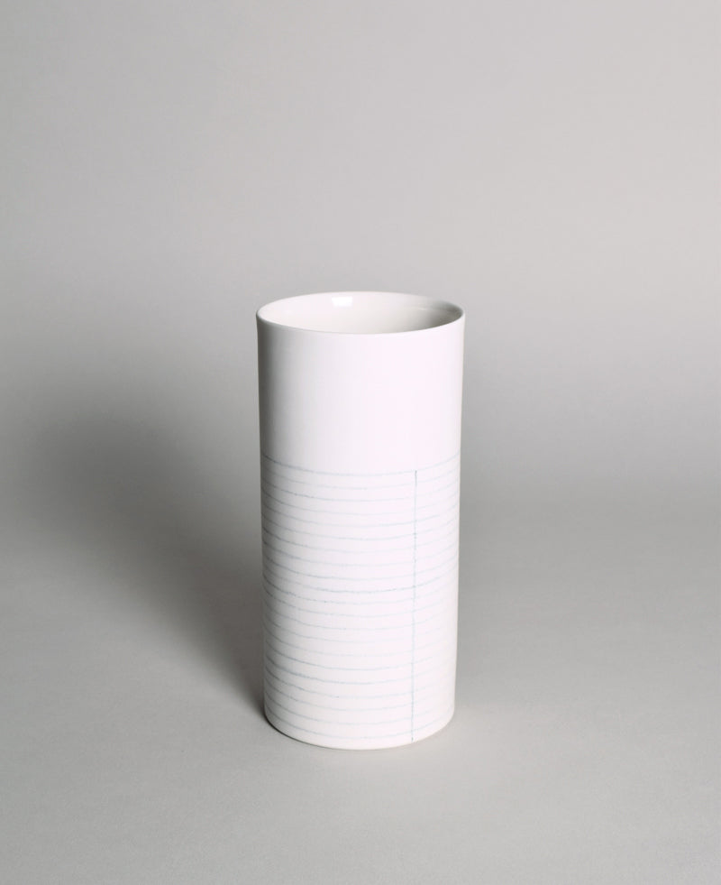 GRAPH Zylindervase 18 cm mit Handzeichnung